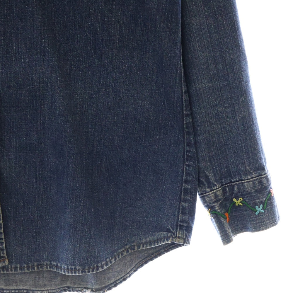 Levi's(リーバイス) 70s VINTAGE DENIM SHIRT スモールe 刺繍デニム長袖シャツ インディゴ