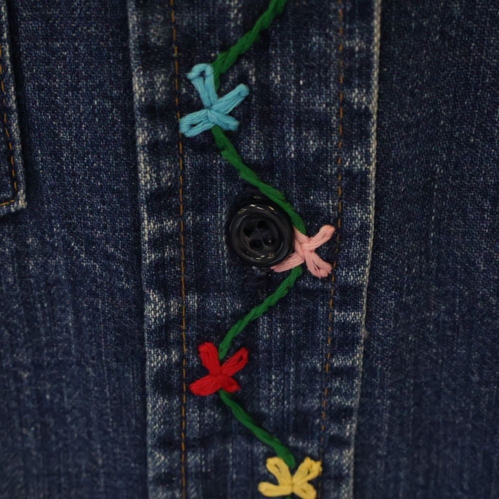 Levi's(リーバイス) 70s VINTAGE DENIM SHIRT スモールe 刺繍デニム長袖シャツ インディゴ