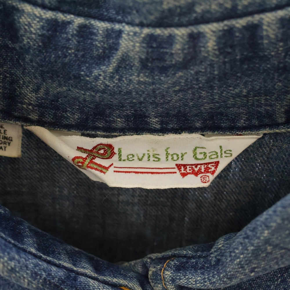 Levi's(リーバイス) 70s VINTAGE DENIM SHIRT スモールe 刺繍デニム長袖シャツ インディゴ