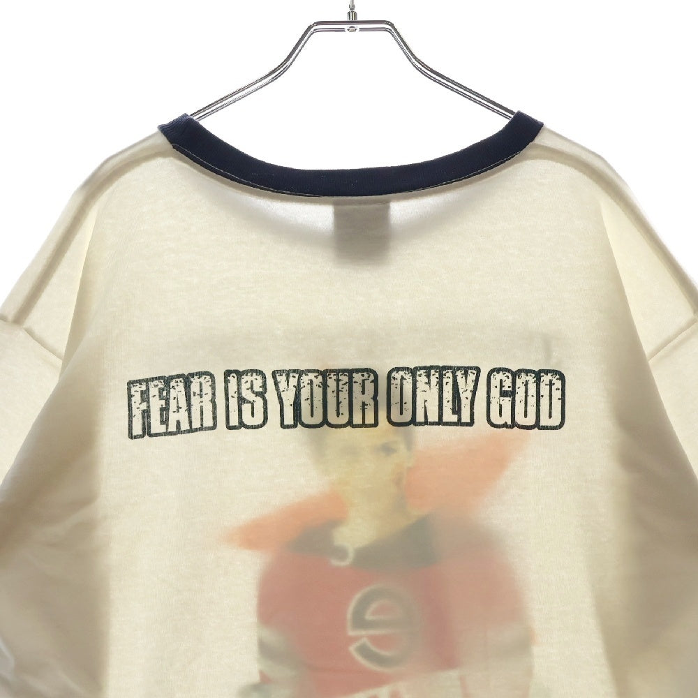 VINTAGE(ヴィンテージ) 90s RAGE AGAINST THE MACHINE EVIL EMPIRE RINGER レイジアゲインストザマシーン イービル・エンパイア リンガー Tシャツ 半袖カットソー ホワイト