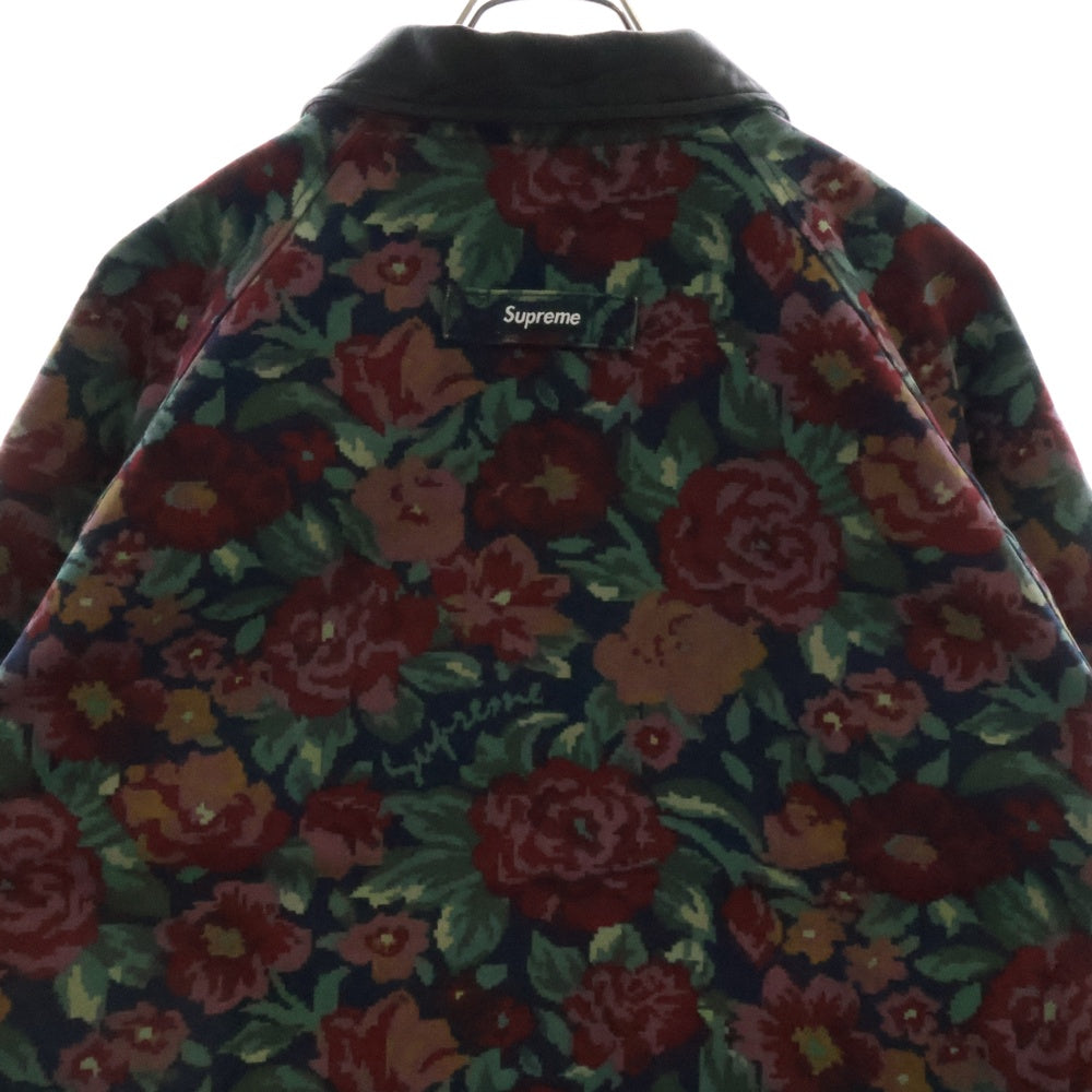 SUPREME(シュプリーム) 20AW Leather Collar Work Jacket レザーカラー フラワーワークジャケット マルチカラー