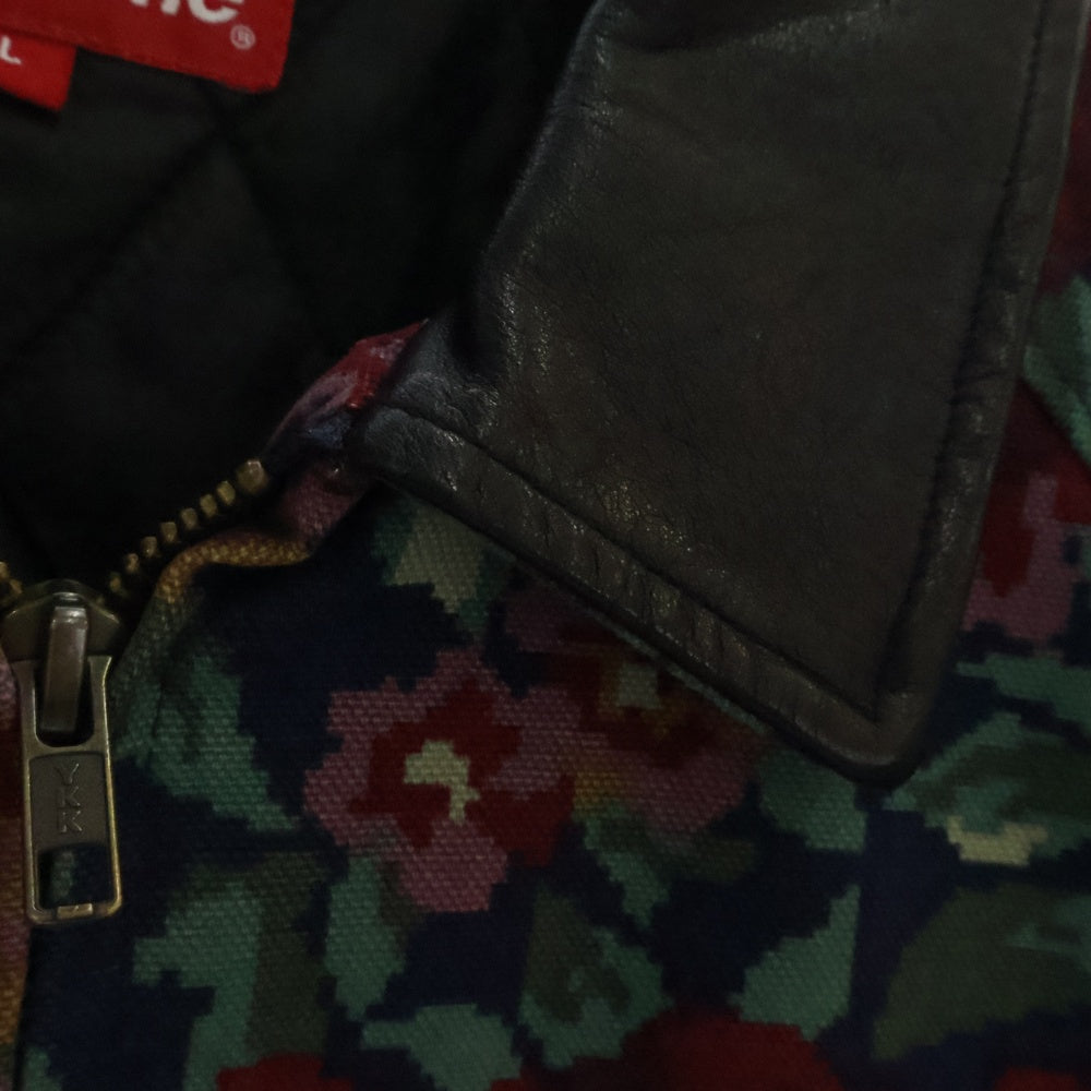 SUPREME(シュプリーム) 20AW Leather Collar Work Jacket レザーカラー フラワーワークジャケット マルチカラー