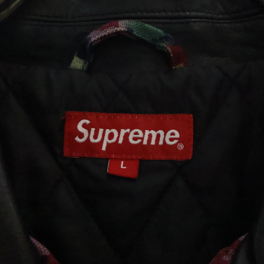 SUPREME(シュプリーム) 20AW Leather Collar Work Jacket レザーカラー フラワーワークジャケット マルチカラー