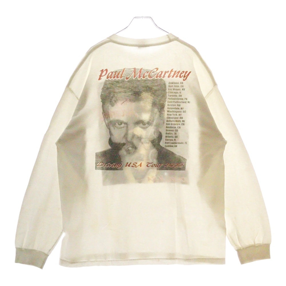 VINTAGE(ヴィンテージ) 00s THE BEATLES PAUL MCCARTNEY DRIVING USA TOUR 2002 L/S ビートルズ ポール マッカトニー Tシャツ 長袖カットソー ホワイト