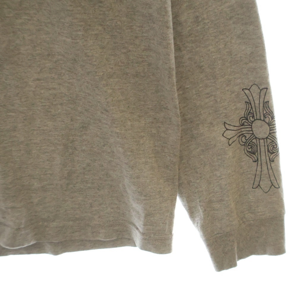CHROME HEARTS(クロムハーツ) OLD OLD Dagger logo L/S Tee オールドモデル ダガーロゴプリント長袖Tシャツ 長袖カットソー グレー