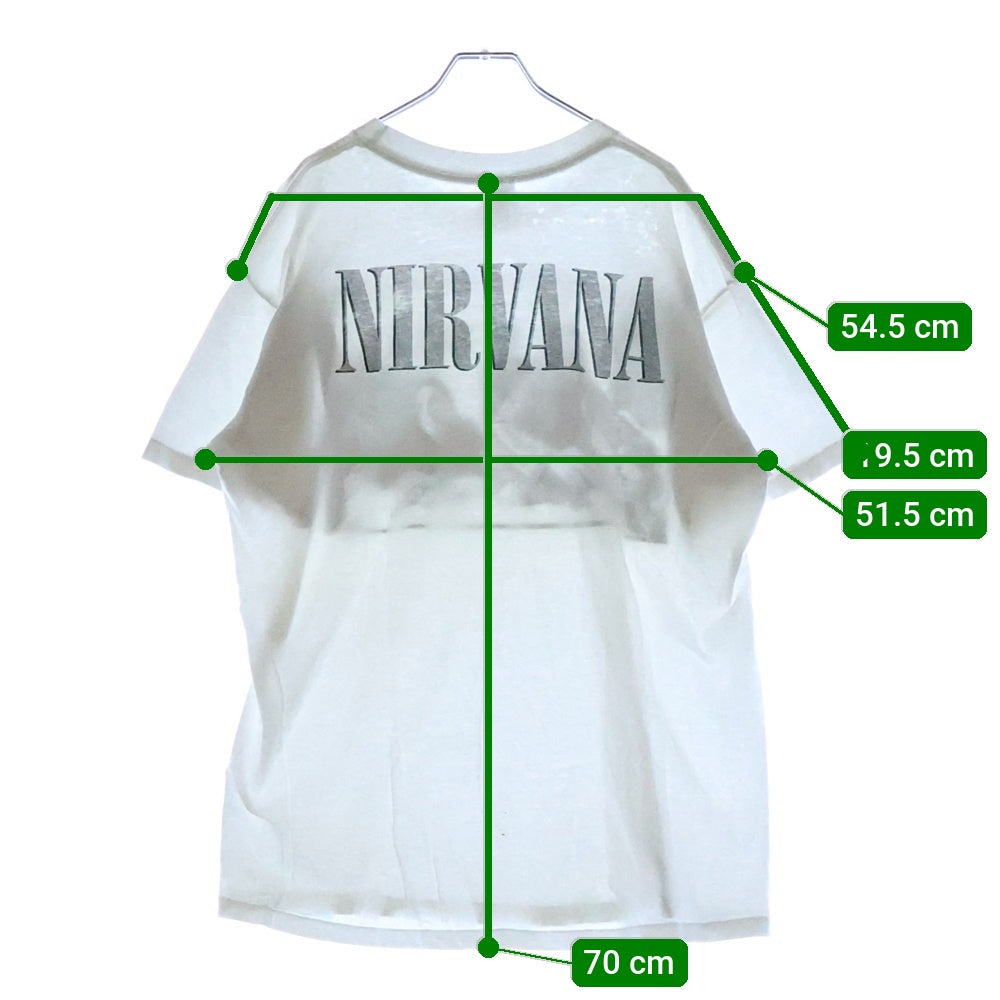 VINTAGE(ヴィンテージ) 90s NIRVANA 1996 PORTRAIT WHITE TEE ニルヴァーナ 両面プリント半袖Tシャツ カットソー ホワイト