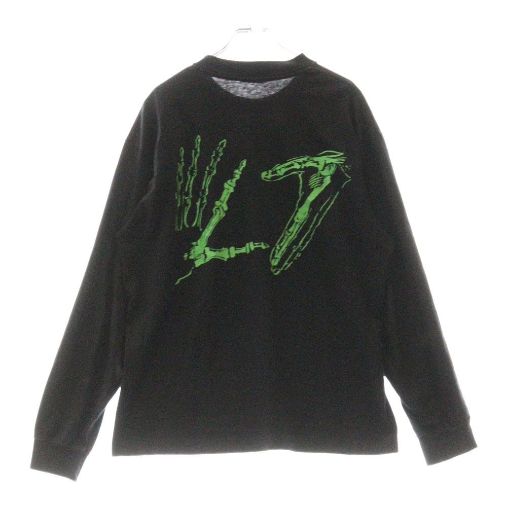 VINTAGE(ヴィンテージ) 90s L7 BONE HAND SIGN LS エルセブン 両面プリント長袖Tシャツ 長袖カットソー ブラック