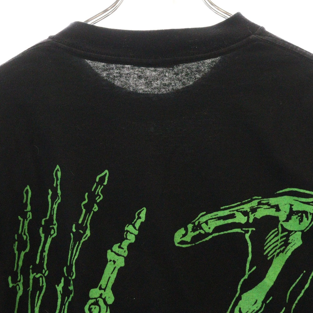 VINTAGE(ヴィンテージ) 90s L7 BONE HAND SIGN LS エルセブン 両面プリント長袖Tシャツ 長袖カットソー ブラック
