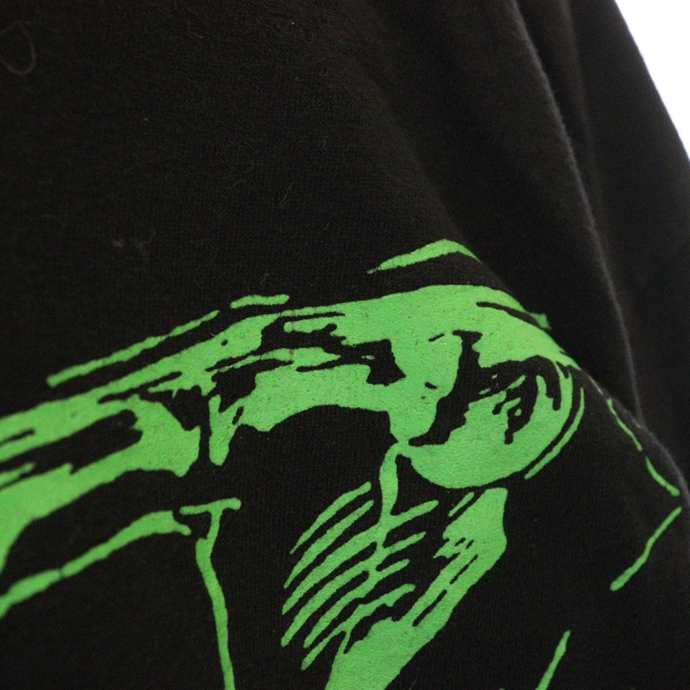 VINTAGE(ヴィンテージ) 90s L7 BONE HAND SIGN LS エルセブン 両面プリント長袖Tシャツ 長袖カットソー ブラック