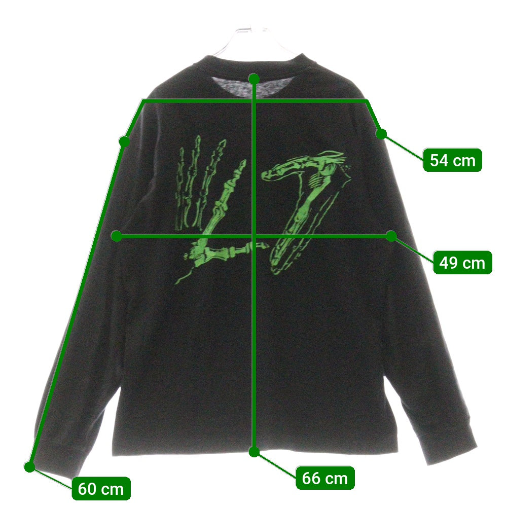 VINTAGE(ヴィンテージ) 90s L7 BONE HAND SIGN LS エルセブン 両面プリント長袖Tシャツ 長袖カットソー ブラック