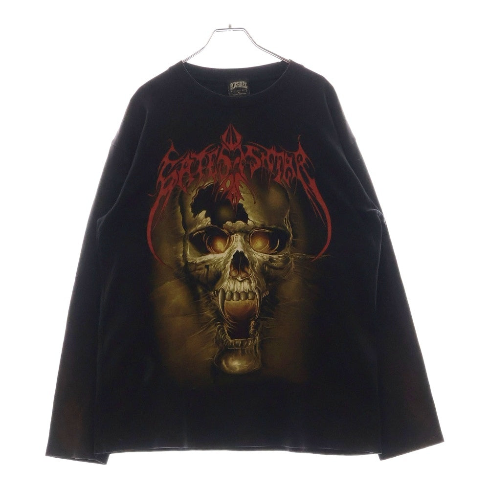 VINTAGE(ヴィンテージ) 90S GATES OF ISHTAR BOOTLEG L/S TEE ゲイツオブイシュター ブートレグ スカルプリント ロングスリーブ 長袖Tシャツ ブラック