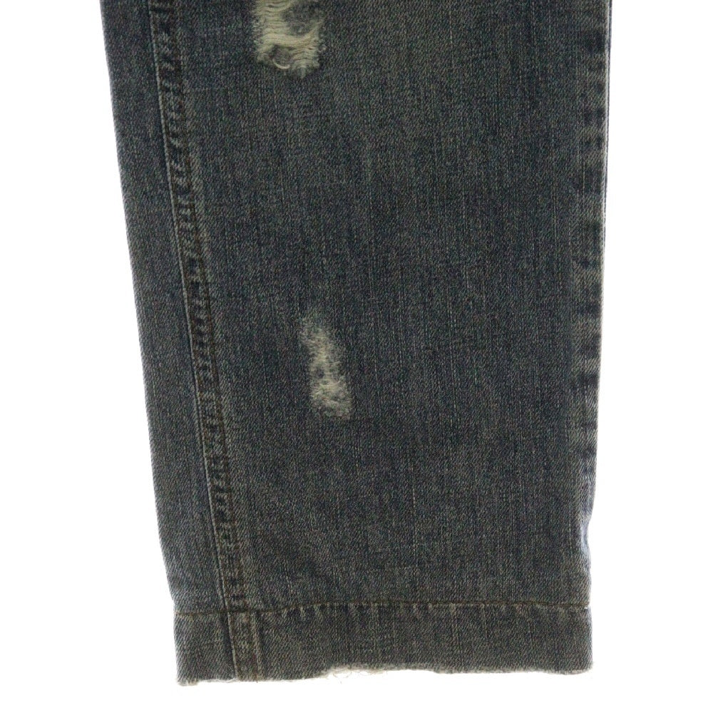DOLCE & GABBANA(ドルチェアンドガッバーナ) CRASH DENIM PANTS ダメージ クラッシュ クリスタル デニム パンツ インディゴ DP-G4Y0LZ/G9K19