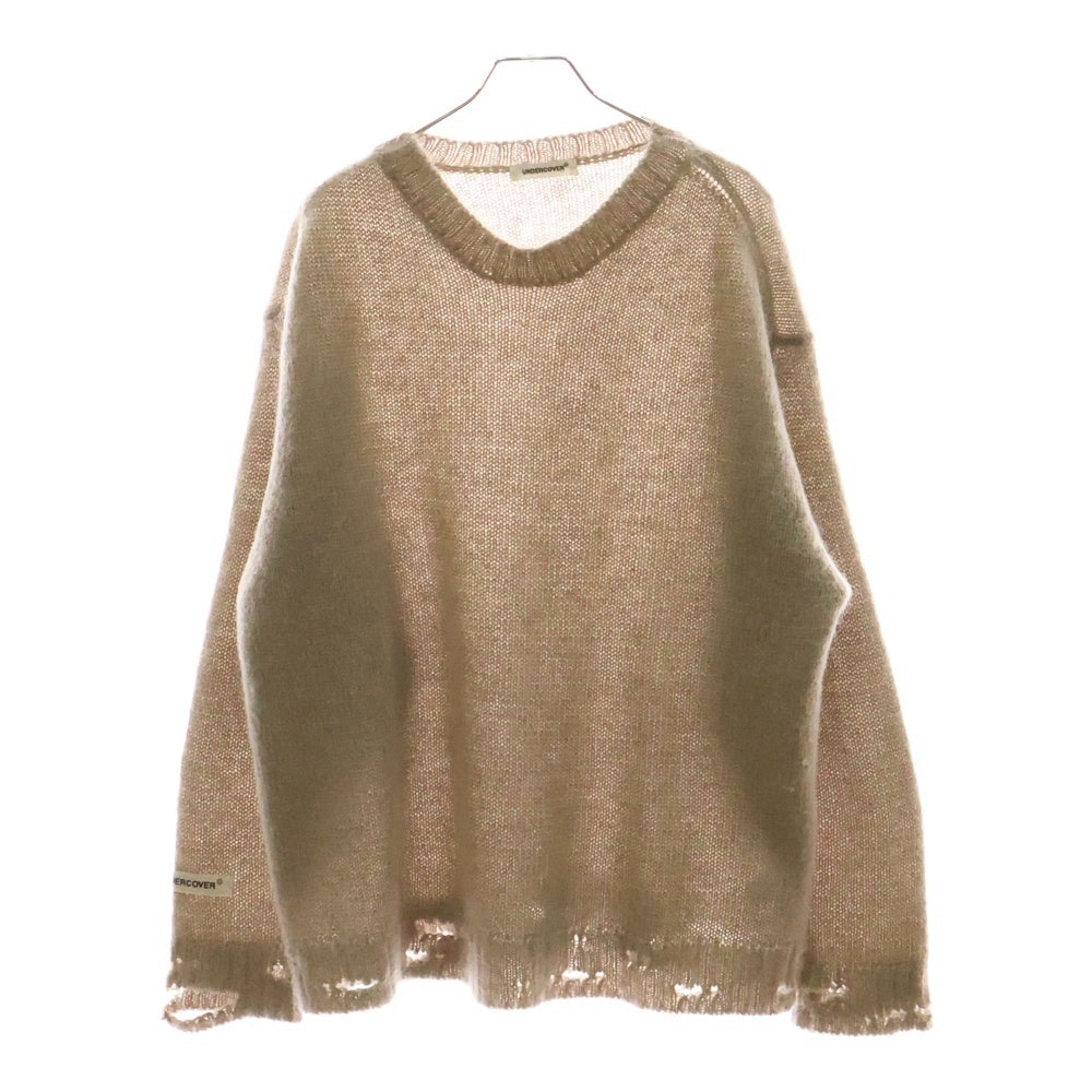 UNDERCOVER(アンダーカバー) 23AW ダメージ加工 モヘアウールニット UP2C4905 ベージュ