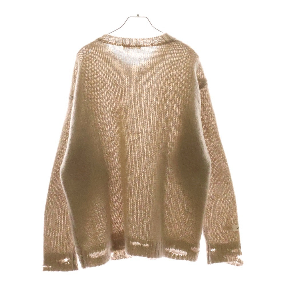 UNDERCOVER(アンダーカバー) 23AW ダメージ加工 モヘアウールニット UP2C4905 ベージュ