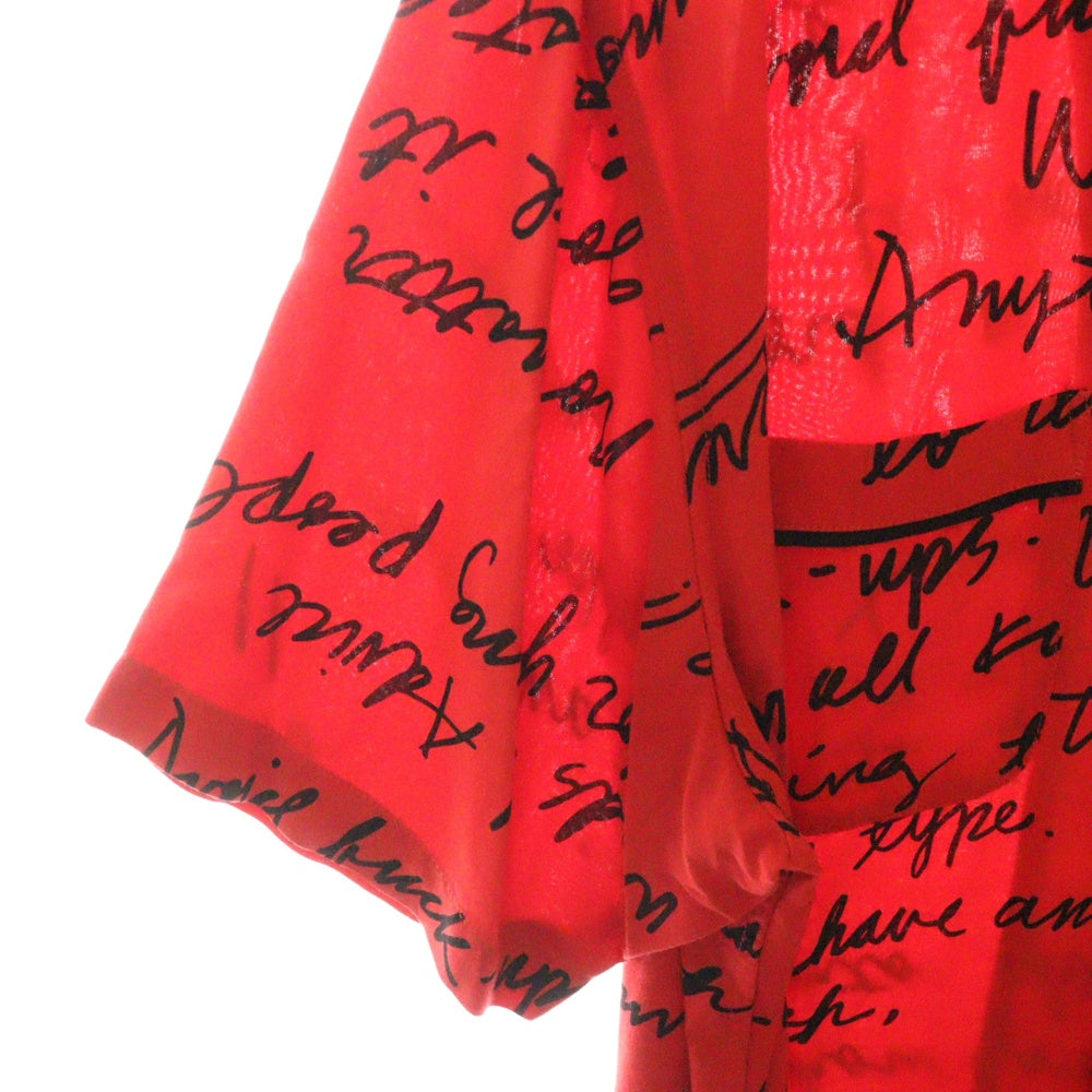 SUPREME(シュプリーム) 15SS Burroughs Rayon shirt バロウズ 総柄プリント レーヨン オープンカラー半袖シャツ レッド