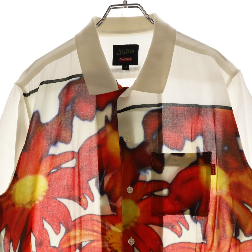 SUPREME(シュプリーム) 19SS × Jean Paul Gaultier Flower Power Rayon Shirt ジャンポールゴルチエ フラワー パワー レーヨン 半袖シャツ ホワイト