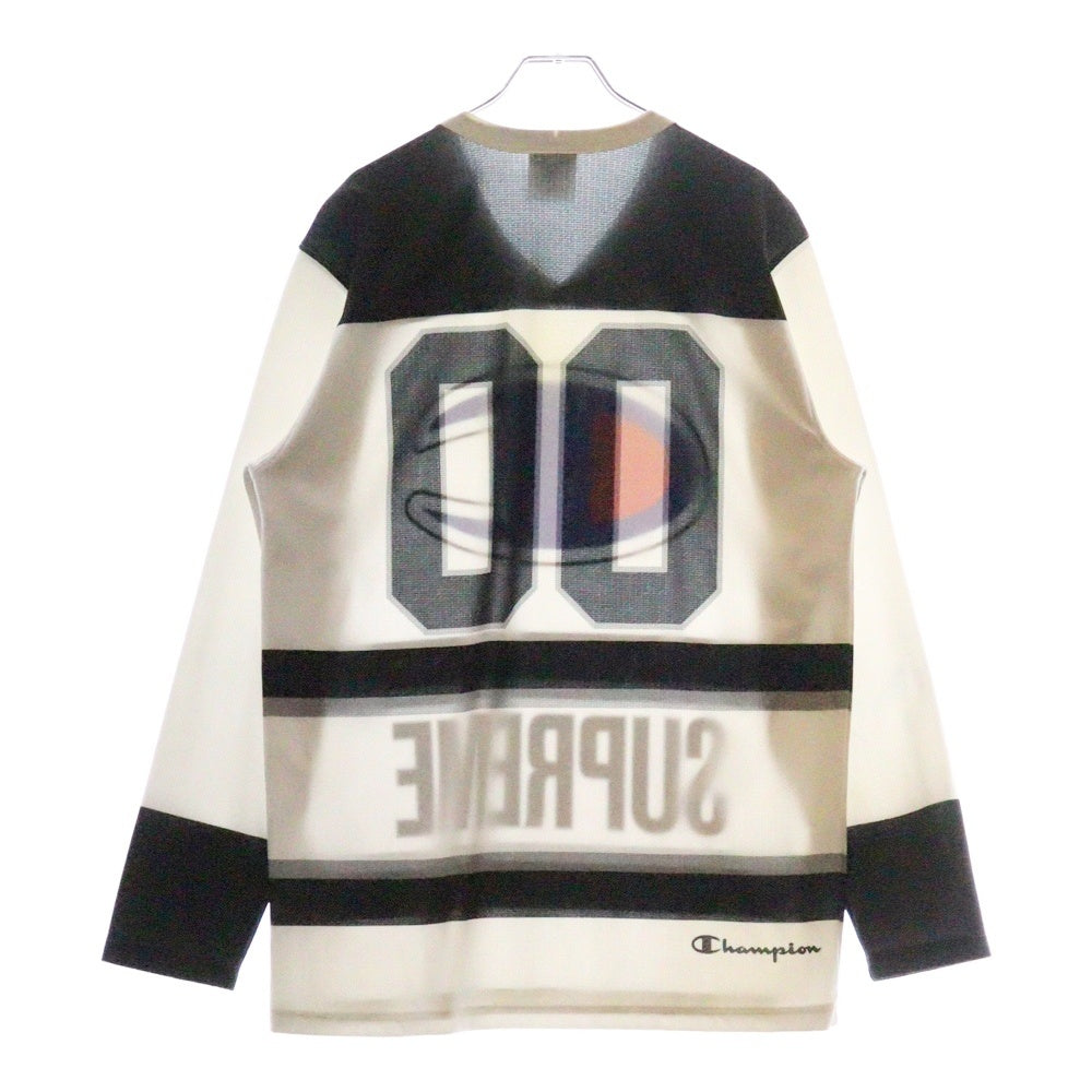 SUPREME(シュプリーム) 14SS × Champion Hockey Top チャンピオン ホッケー ロングスリーブ ゲームシャツ ホワイト