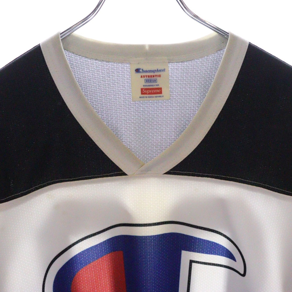 SUPREME(シュプリーム) 14SS × Champion Hockey Top チャンピオン ホッケー ロングスリーブ ゲームシャツ ホワイト