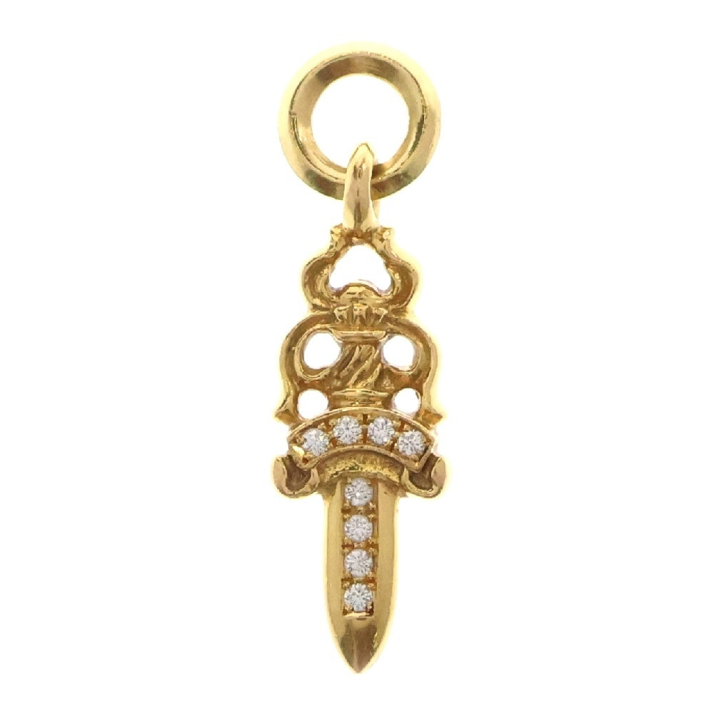 CHROME HEARTS(クロムハーツ) 22K #5 DAGGER P/DIA #5ダガーチャーム アフター PAVEダイヤ ペンダントトップ ゴールド BCA031