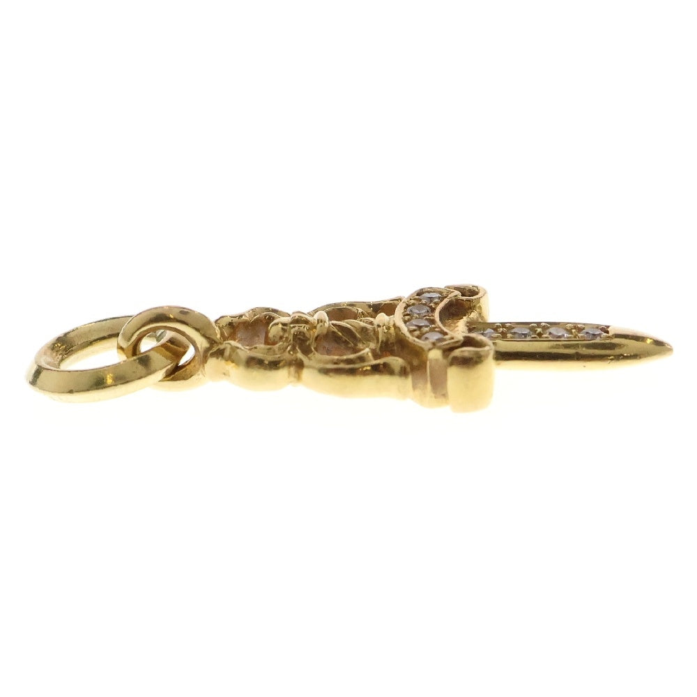 CHROME HEARTS(クロムハーツ) 22K #5 DAGGER P/DIA #5ダガーチャーム アフター PAVEダイヤ ペンダントトップ ゴールド BCA031