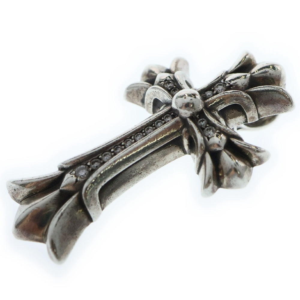 CHROME HEARTS(クロムハーツ) DBL CH CRS SML スモールダブルCHクロスペンダントトップ PAVEダイヤ シルバー