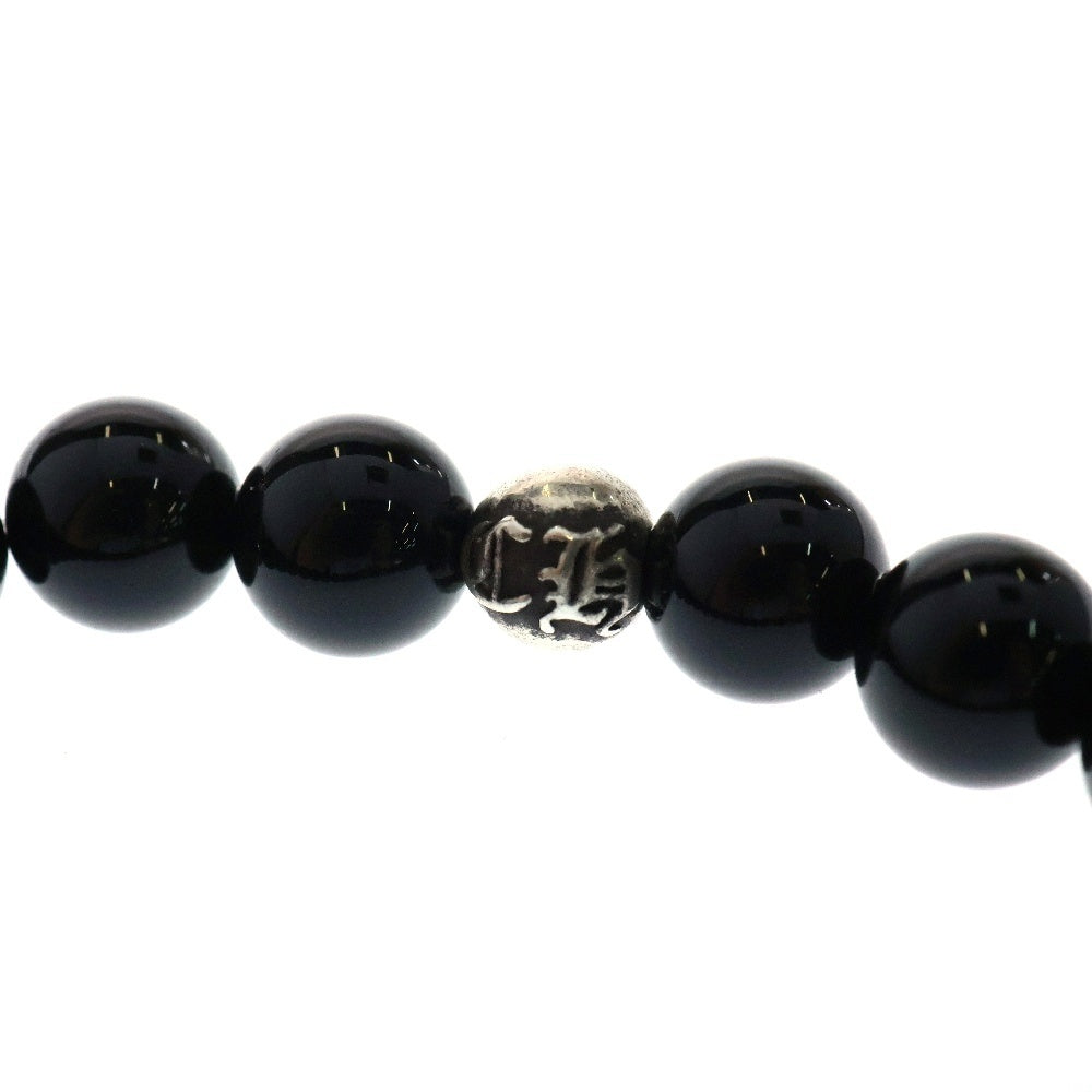 CHROME HEARTS(クロムハーツ) 8mm BEAD ビーズブレスレット ブラック/シルバー