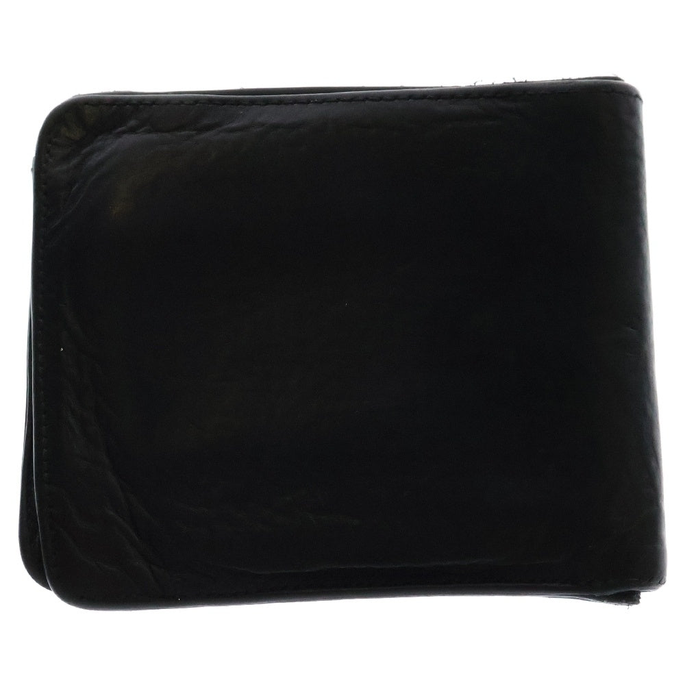 CHROME HEARTS(クロムハーツ) OLD 1SNAP 1スナップ クロスボタン レザーウォレット 2つ折り 財布 ブラック