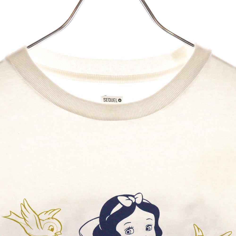 SEQUEL(シークエル) 24AW x SNOW WHITE T-SHIRT 白雪姫 プリント 半袖Tシャツ ホワイト SQ-24AW-SWST-01