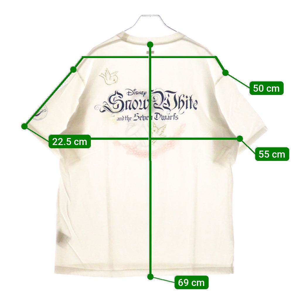 SEQUEL(シークエル) 24AW x SNOW WHITE T-SHIRT 白雪姫 プリント 半袖Tシャツ ホワイト SQ-24AW-SWST-01