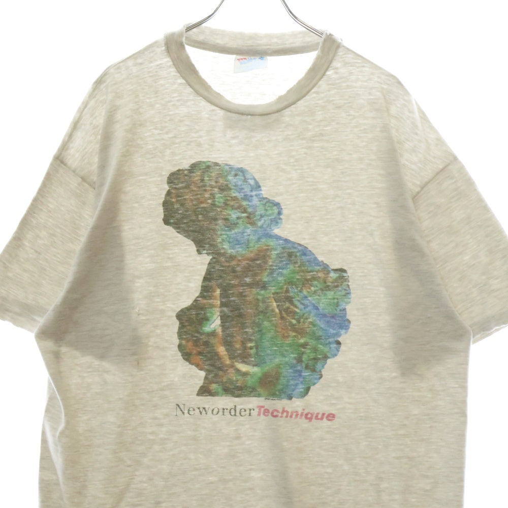 VINTAGE(ヴィンテージ) 90s New Order Technique TEE ニューオーダー フロントプリント半袖Tシャツ カットソー グレー