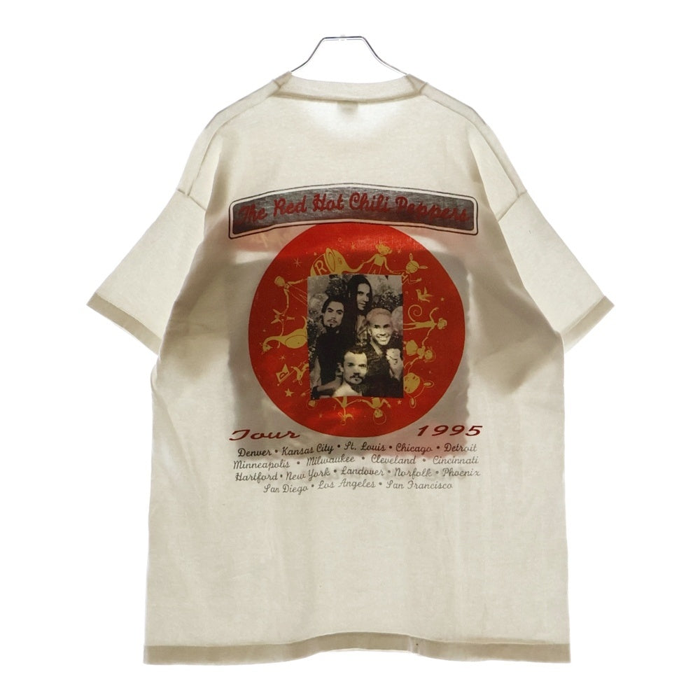 VINTAGE(ヴィンテージ) 90S RED HOT CHILI PEPPERS ONE HOT MINUTE 1995 BOOTLEG レッドホットチリペッパーズ ワンホットミニッツ ブートレグ 両面プリント 半袖Tシャツ ホワイト