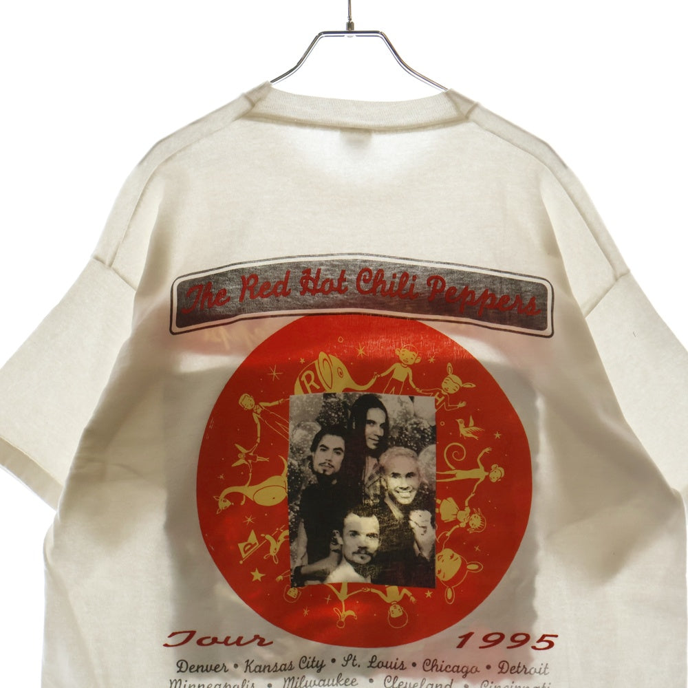 VINTAGE(ヴィンテージ) 90S RED HOT CHILI PEPPERS ONE HOT MINUTE 1995 BOOTLEG レッドホットチリペッパーズ ワンホットミニッツ ブートレグ 両面プリント 半袖Tシャツ ホワイト