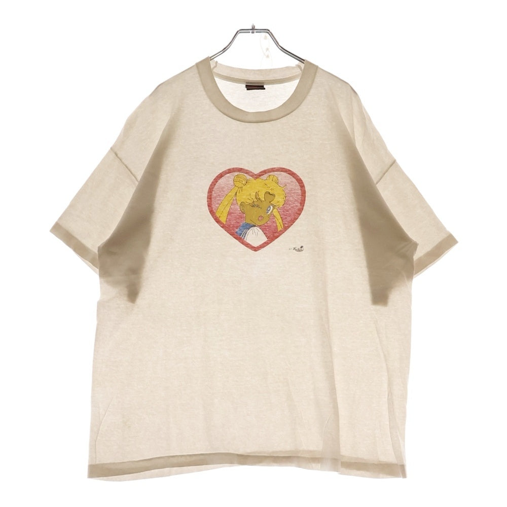 VINTAGE(ヴィンテージ) 90s SAILOR MOON セーラームーン 月野うさぎ ハート プリント Tシャツ 半袖カットソー ホワイト