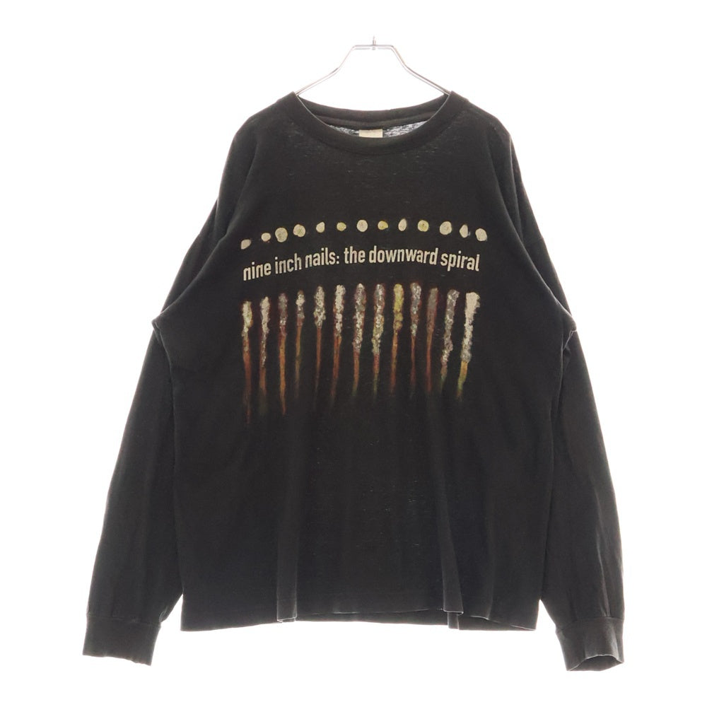 VINTAGE(ヴィンテージ) 90s NINE INCH NAILS the downward spiral L/S ナイインチネイルズ ダウンワードスパイラル ロングスリーブ Tシャツ 長袖カットソー ブラック