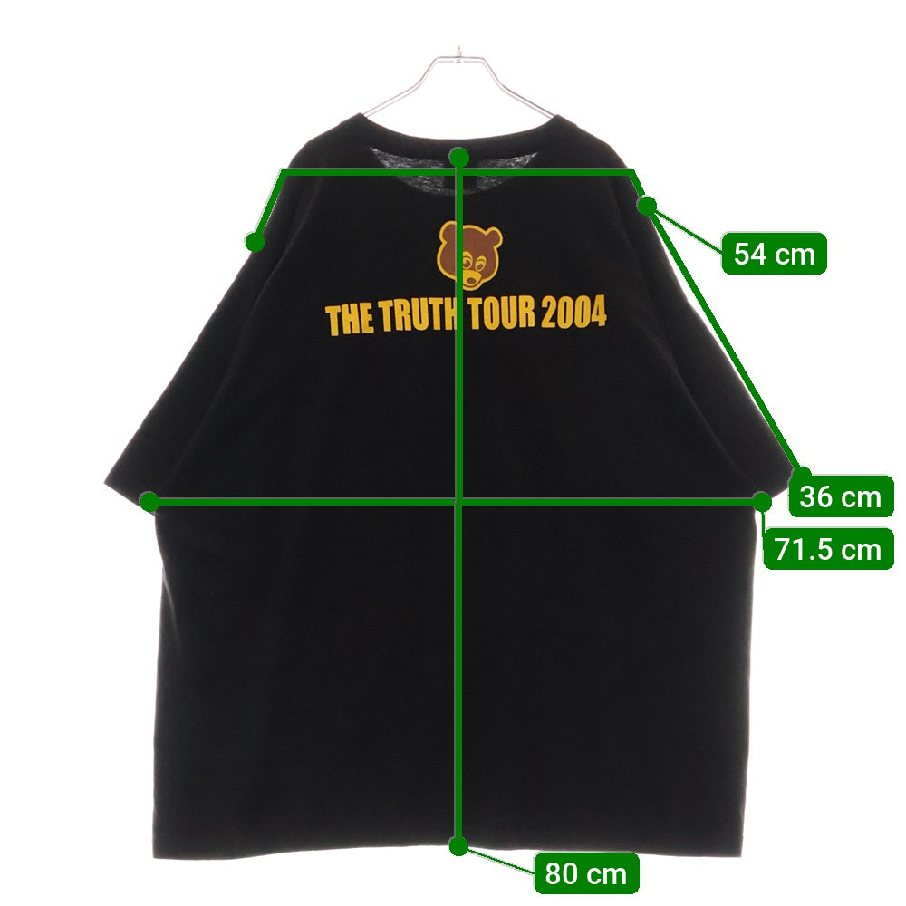 VINTAGE(ヴィンテージ) 00S kanye West The Truth Tour 2004 カニエウェスト 両面プリント 半袖Tシャツ ブラック