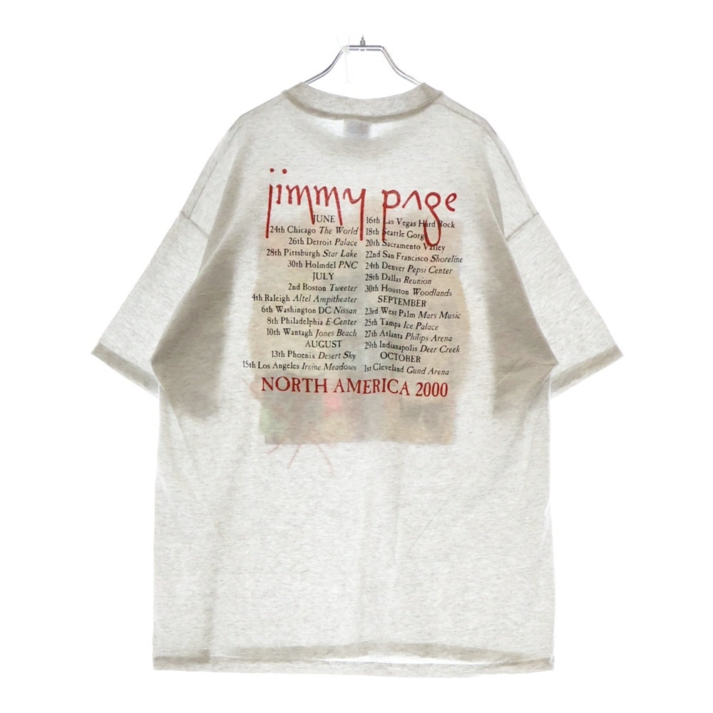 VINTAGE(ヴィンテージ) 00s LED ZEPPELIN JIMMY PAGE NORTH AMERICA TOUR 2000 ZOSO Tシャツ 半袖カットソー グレー