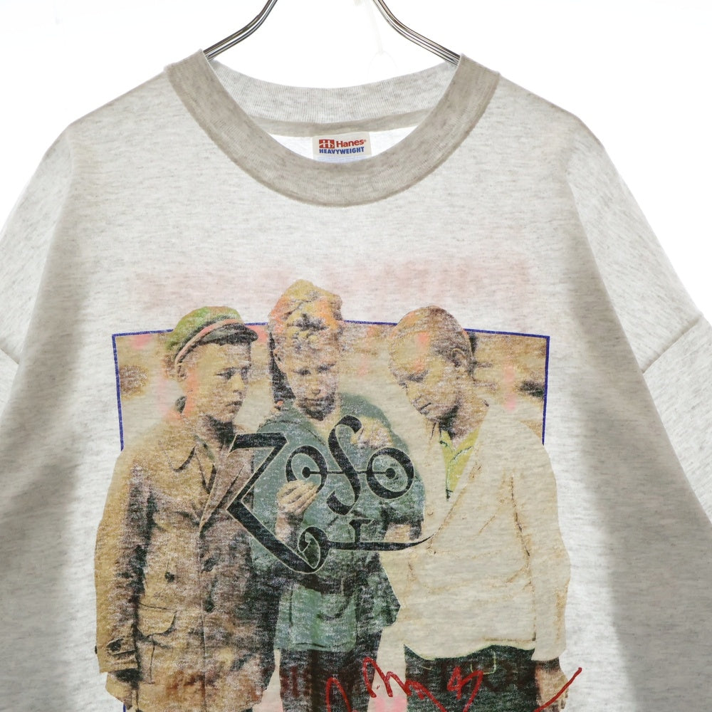 VINTAGE(ヴィンテージ) 00s LED ZEPPELIN JIMMY PAGE NORTH AMERICA TOUR 2000 ZOSO Tシャツ 半袖カットソー グレー