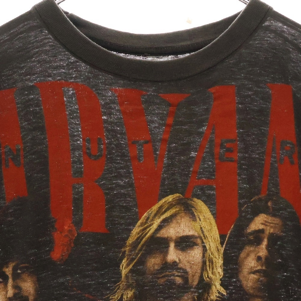 VINTAGE(ヴィンテージ) 90S Nirvana IN UTERO BOOTLEG ニルヴァーナ インユーテロ ブートレグ 半袖Tシャツ ブラック