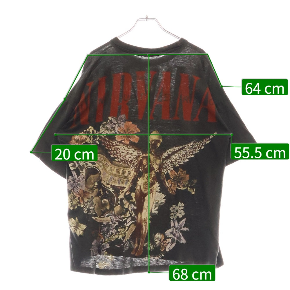 VINTAGE(ヴィンテージ) 90S Nirvana IN UTERO BOOTLEG ニルヴァーナ インユーテロ ブートレグ 半袖Tシャツ ブラック