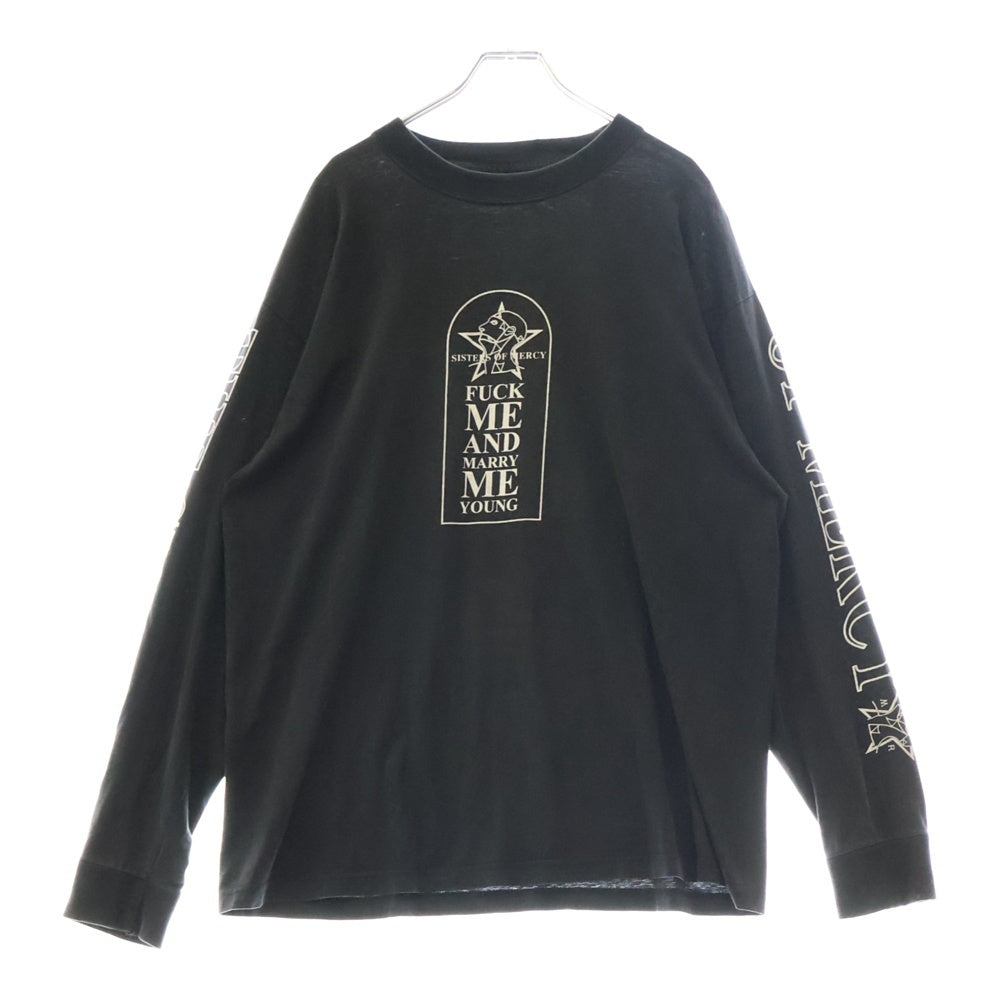 VINTAGE(ヴィンテージ) 90S Sister Of Mercy Fuck Me And Marry Me Young シスターオブメルシー ロングスリーブ 長袖Tシャツ ブラック