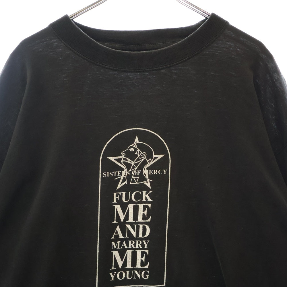VINTAGE(ヴィンテージ) 90S Sister Of Mercy Fuck Me And Marry Me Young シスターオブメルシー ロングスリーブ 長袖Tシャツ ブラック