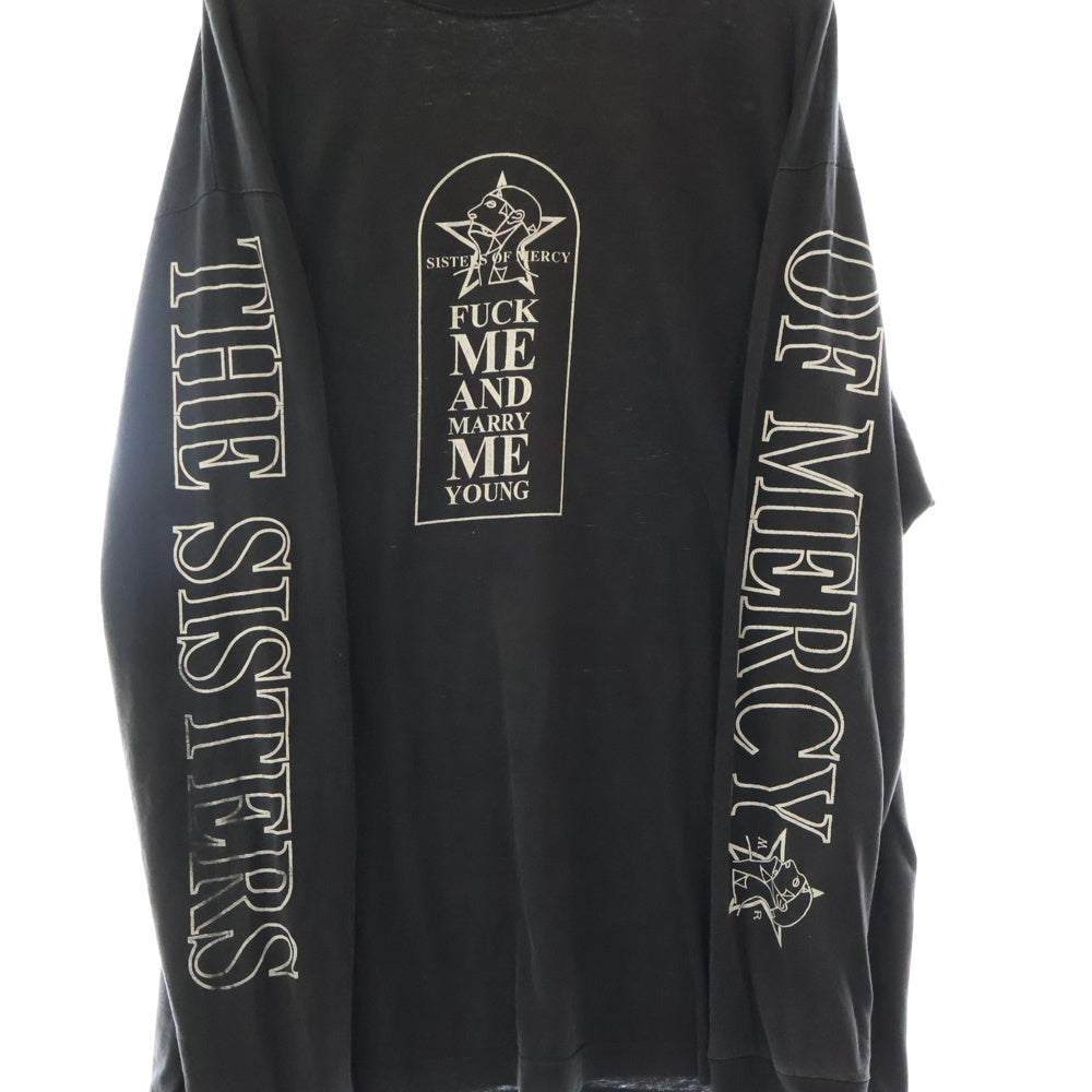 VINTAGE(ヴィンテージ) 90S Sister Of Mercy Fuck Me And Marry Me Young シスターオブメルシー ロングスリーブ 長袖Tシャツ ブラック