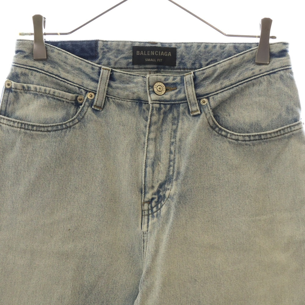 BALENCIAGA(バレンシアガ) 23AW ウォシュド加工 ブーツ カット デニム パンツ インディゴ 772009 TDW14