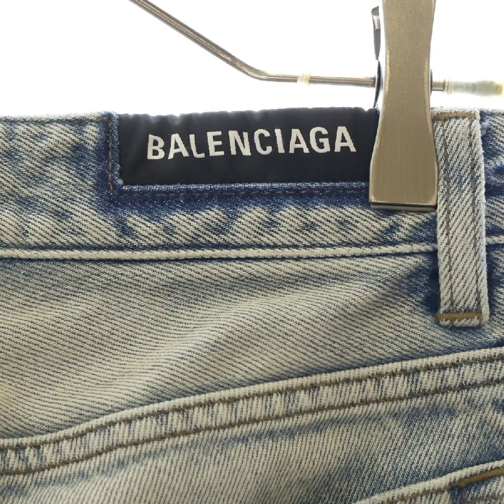 BALENCIAGA(バレンシアガ) 23AW ウォシュド加工 ブーツ カット デニム パンツ インディゴ 772009 TDW14