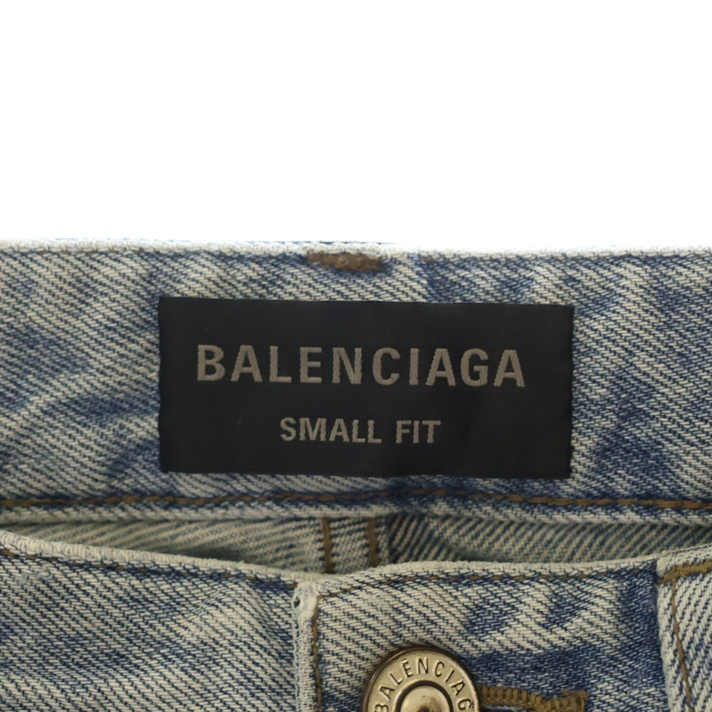 BALENCIAGA(バレンシアガ) 23AW ウォシュド加工 ブーツ カット デニム パンツ インディゴ 772009 TDW14