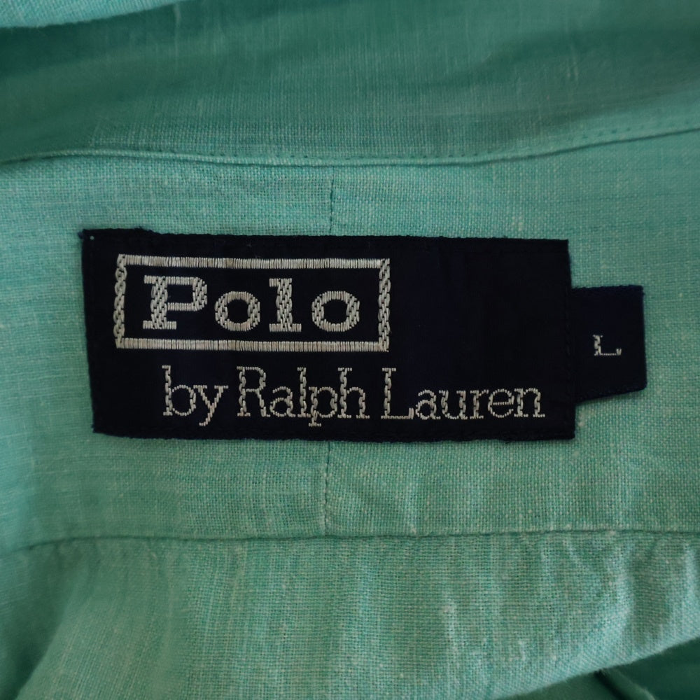 POLO RALPH LAUREN(ポロラルフローレン) オープンカラー インド綿 半袖シャツ グリーン