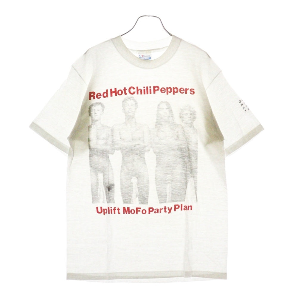 VINTAGE(ヴィンテージ) 80S RED HOT CHILIPEPPERS UPLIFT MOFO PARTY PLAN レッドホットチリペッパーズ プリント 半袖Tシャツ ホワイト
