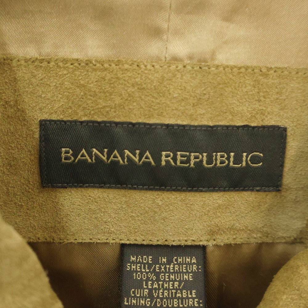 BANANA REPUBLIC(バナナリパブリック) 90S スウェードレザー ジップアップジャケット ブラウン