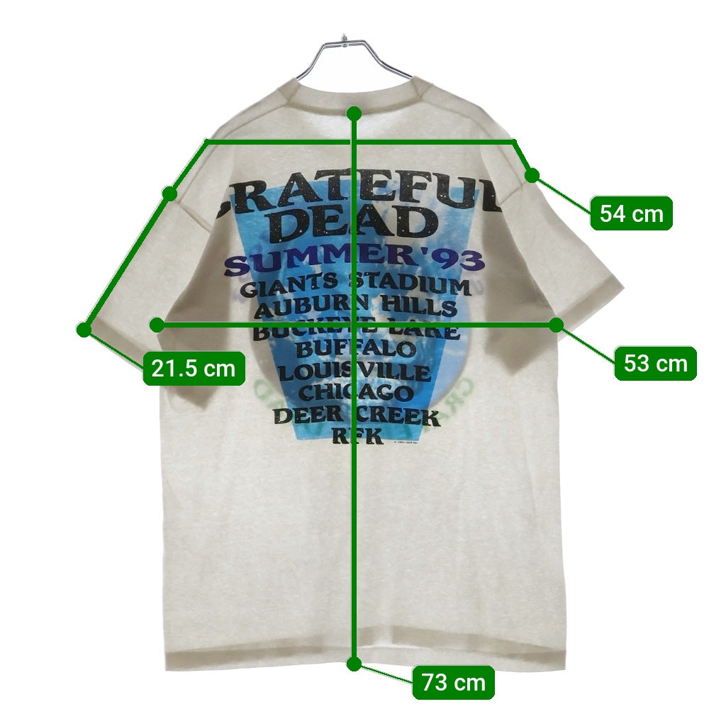 VINTAGE(ヴィンテージ) 90S Grateful Dead Summer Tour 1993 グレイトフルデット 両面プリント 半袖Tシャツ ホワイト