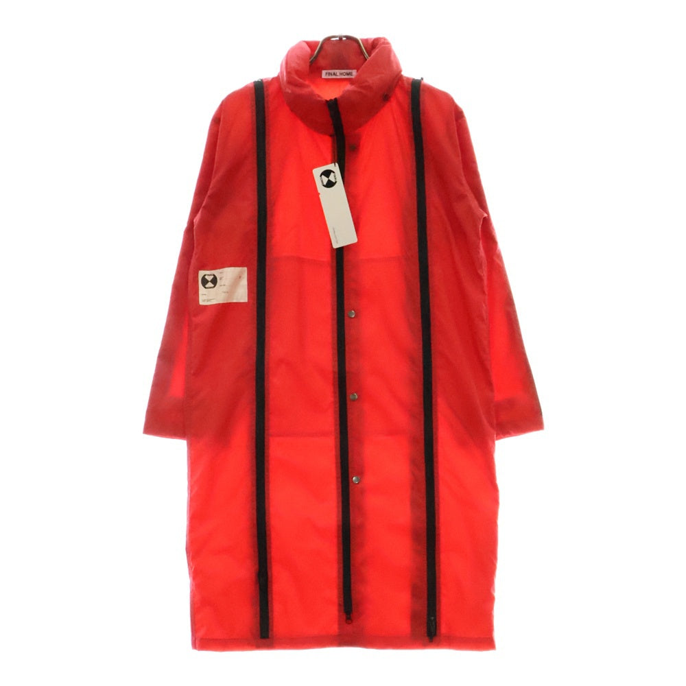 FINAL HOME(ファイナルホーム) 90-00s ARCHIVE PARACHUTE NYLON COAT FH55-FA701-20 多重ジップ ナイロンコート アウター レッド